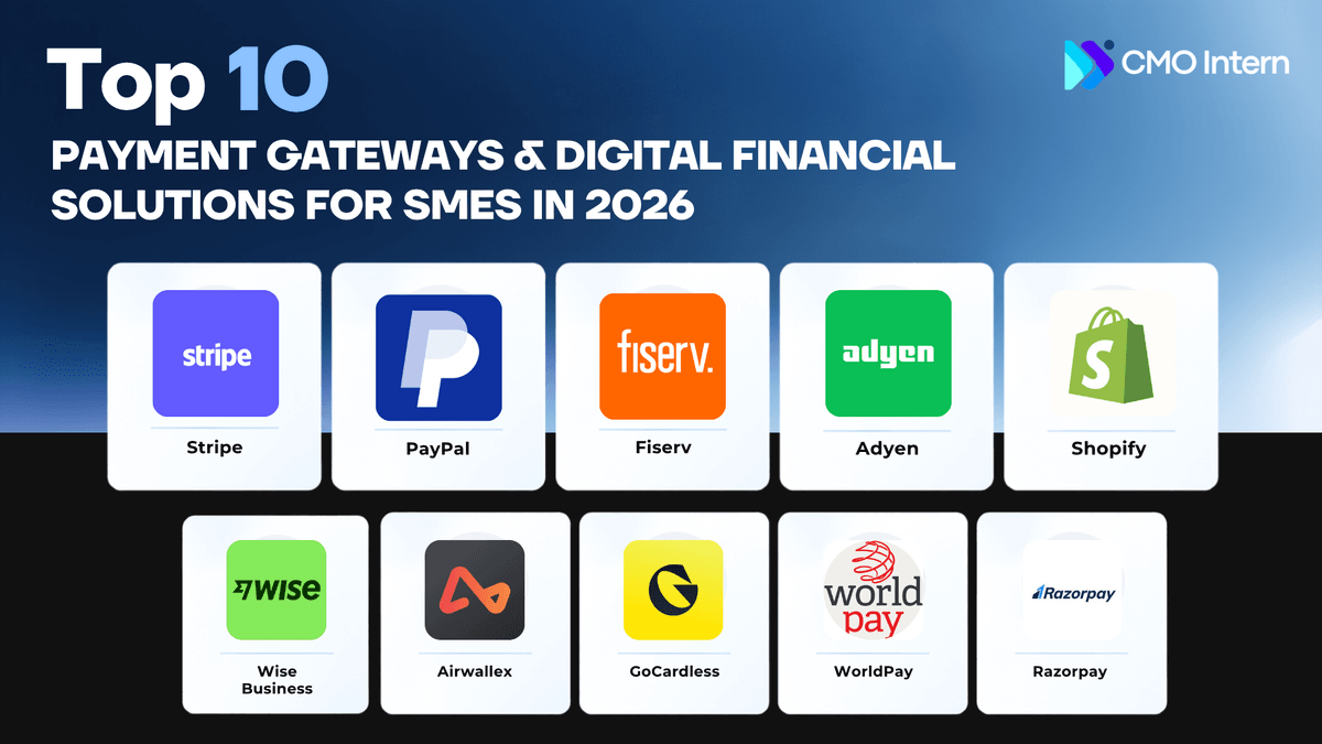 Top 10 payment gateways & digital financial solutions for SMEs in 2026