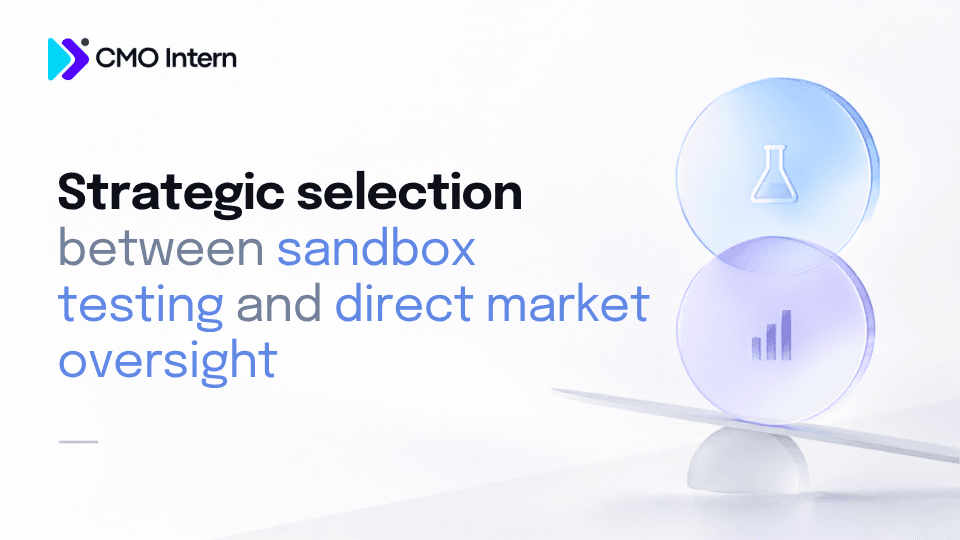 Strategic selection between sandbox testing and direct market oversight