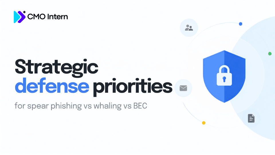 Strategic defense priorities for spear phishing vs whaling vs BEC
