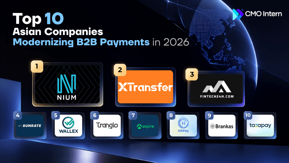 Top 10 Asian companies modernizing B2B payments in 2026