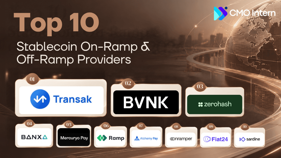 Top 10 stablecoin on-ramp & off-ramp providers